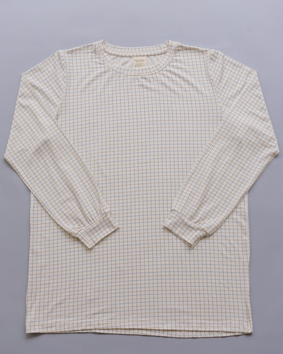 Woman's Boo Long Sleeve Top in Vintage Checkered