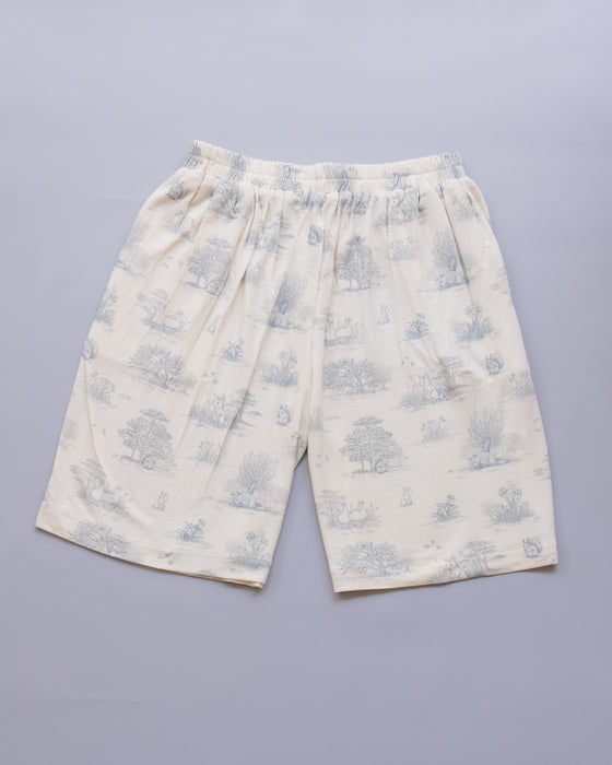 Woman's Boo Short Pants in Secret Garden Blue