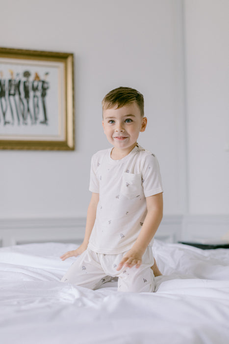 Kid's Boo Short Sleeve Top in Blueberries